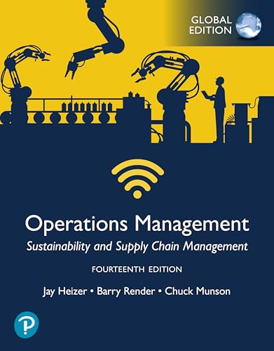 Textbook cover featuring robotic arms, a worker, and the title Operations Management.
