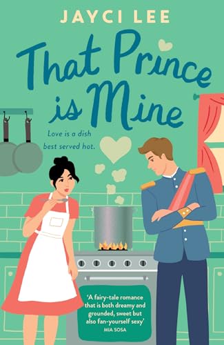 Book cover: woman cooking, man in uniform, teal kitchen background.