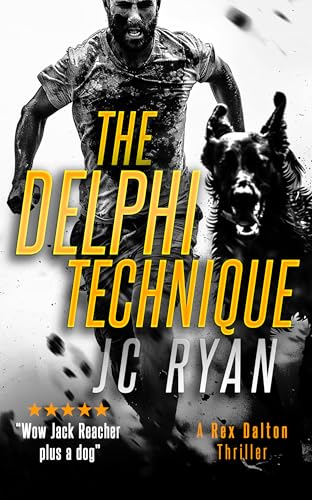 A man and a German shepherd run toward the viewer on this book cover.