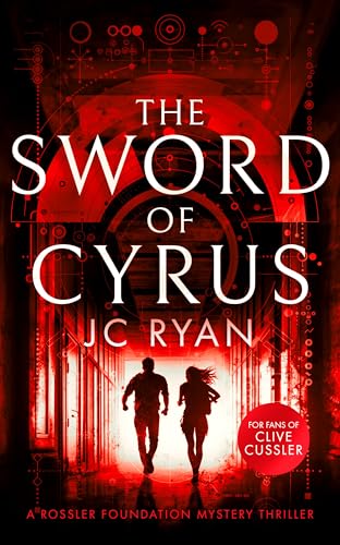 Book cover: "The Sword of Cyrus" with figures walking toward light.
