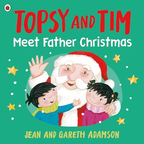 Book cover: Topsy and Tim meet Father Christmas, with children.