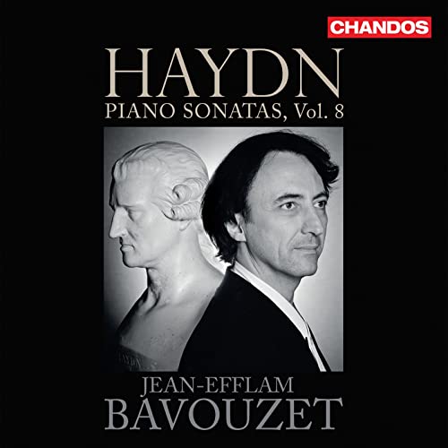 CD cover featuring portraits of Haydn and pianist Jean-Efflam Bavouzet.