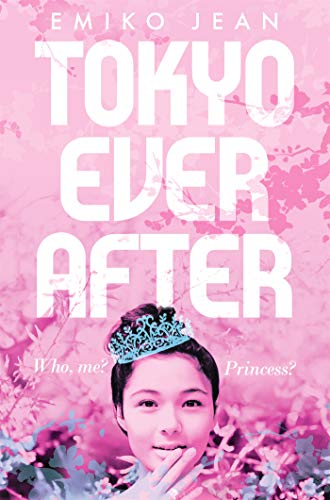 Book cover: young woman with tiara, pink floral background, bold title.