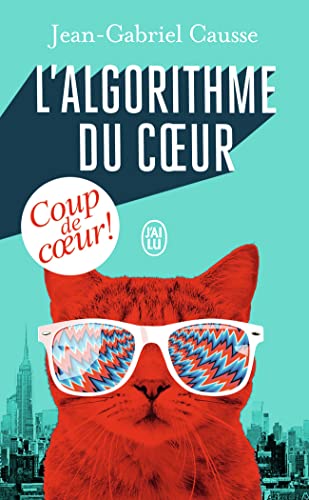 Book cover: red cat wearing sunglasses, city skyline background.