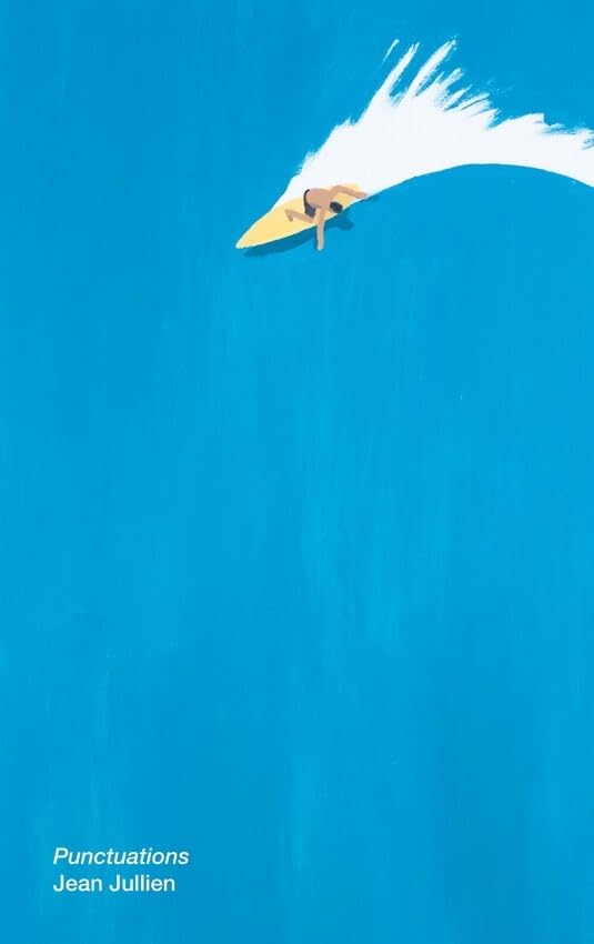 Blue cover with illustrated bird carrying a punctuation mark.