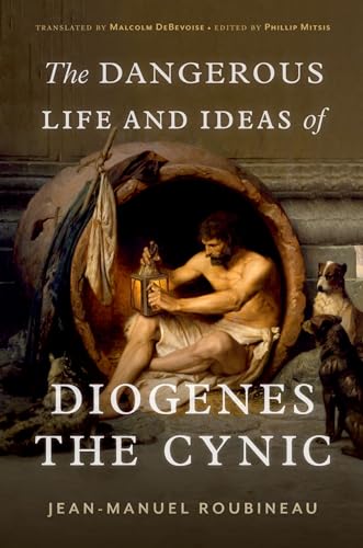 Book cover depicting Diogenes in a barrel, holding a lantern.