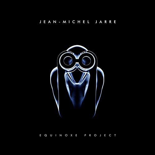 Album cover for Jean-Michel Jarre’s Equinoxe Infinity, featuring a blue owl-like figure.