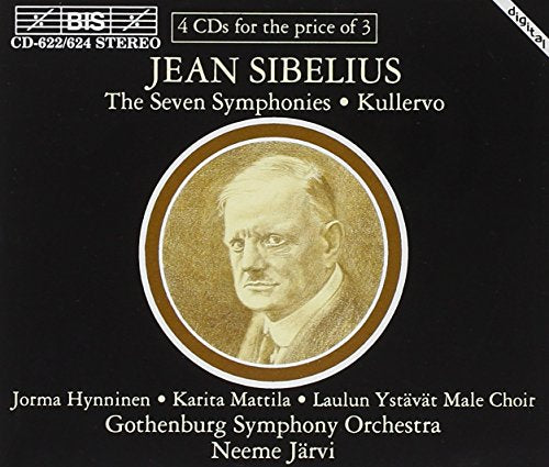 CD cover featuring a portrait of composer Jean Sibelius in a circle.