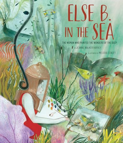 Book cover depicting a diver painting underwater scenes with colorful fish.