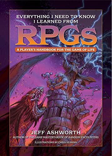 Book cover: “Everything I Need to Know I Learned from RPGs” with fantasy art.