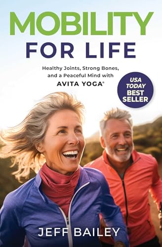 Book cover showing a smiling older couple running outdoors with the title Mobility for Life.