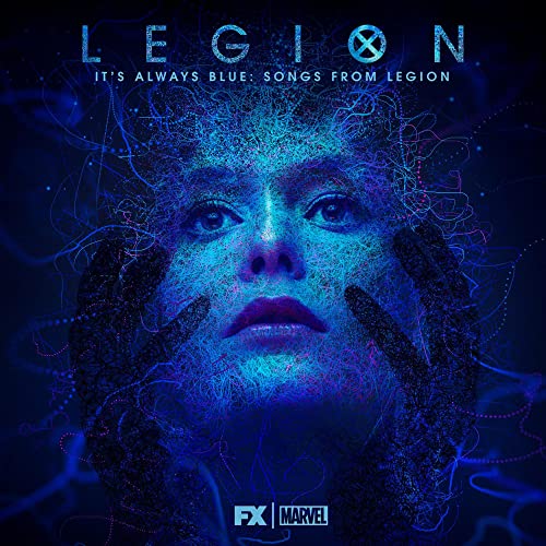 Album cover art featuring a face composed of blue light lines and dark hands.