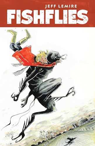 Comic book cover: two figures falling, city skyline in background.