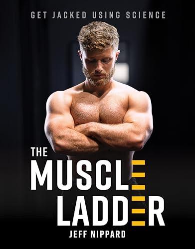 Book cover featuring a muscular man with arms crossed, titled "The Muscle Ladder.
