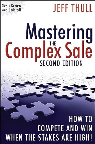 Book cover: "Mastering the Complex Sale" second edition, with puzzle pieces.