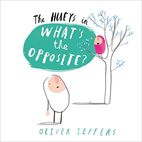 Book cover with a sheep, a bird, and text: “What’s the Opposite?”