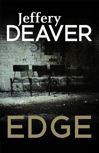Book cover for "Edge" by Jeffery Deaver, showing empty chairs.