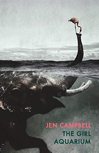 Book cover: submerged elephant, flamingo, and stormy ocean waves.