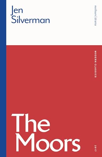 Red and white book cover with the title "The Moors" in large white text.