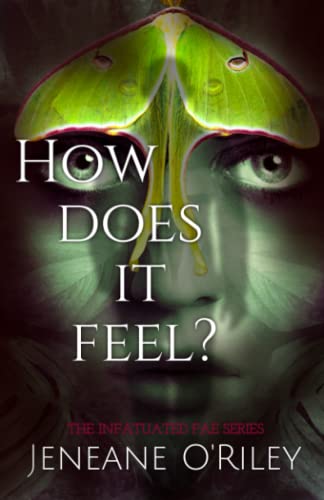 Book cover with a woman's face and a large green luna moth.