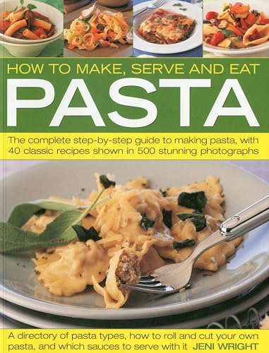 Cookbook cover featuring pasta dishes and instructions for making pasta.