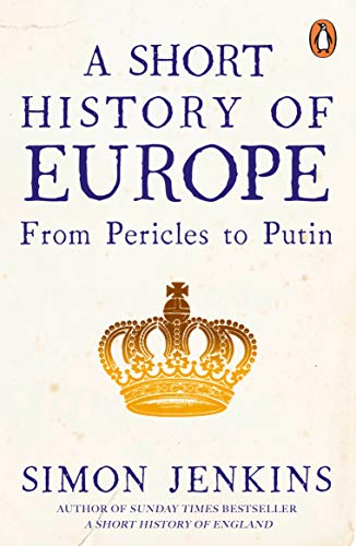 Book cover: "A Short History of Europe" with a golden crown image.