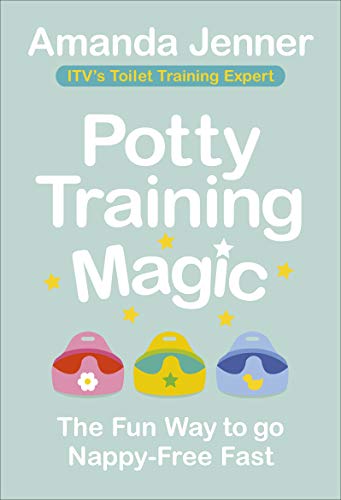 Book cover with title “Potty Training Magic” and colorful potty illustrations.