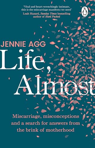 Book cover: teal background with scattered pink floral shapes and white text.