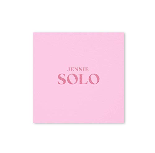 Pink CD cover with "Jennie Solo" text in rose gold lettering.