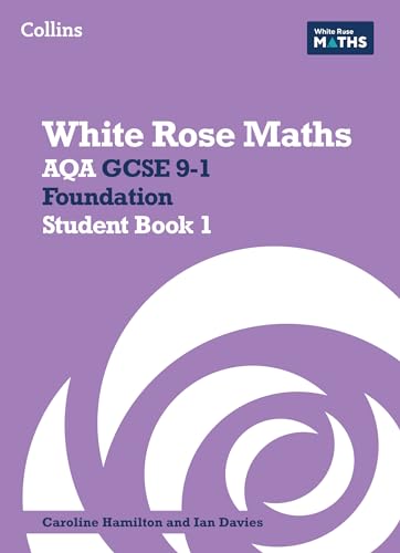 Purple textbook cover with white spiral design and text: "AQA GCSE 9-1 Foundation".
