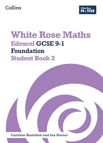 White Rose Maths Edexcel GCSE 9-1 Foundation Student Book 2 cover with purple rose graphic.