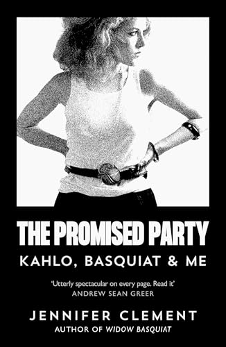 Black and white book cover featuring a woman and title "The Promised Party.