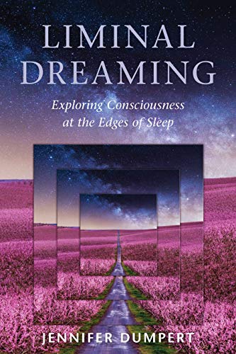 Book cover with purple floral field and receding doorway illusion.