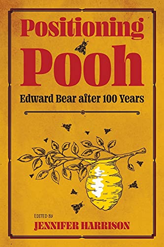 Book cover: "Positioning Pooh" with honey pot and bee illustrations.