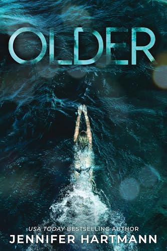 Book cover: "Older" with a person swimming in turbulent blue water.