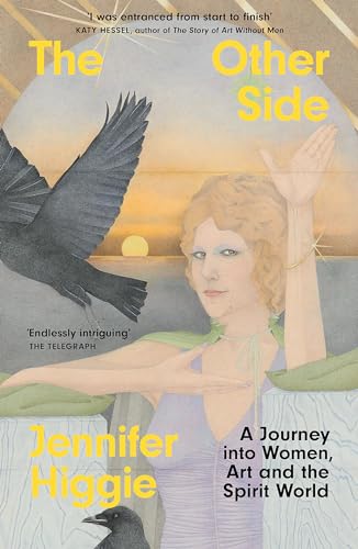 Book cover: woman with outstretched hand, raven, and sunset background.