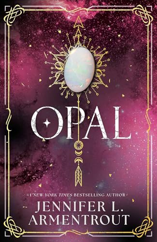 Book cover featuring a glowing opal gemstone over a pink and purple nebula background.