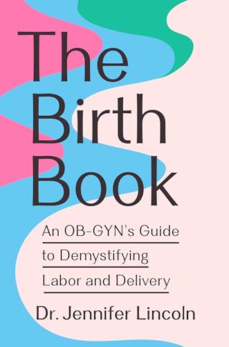 Book cover: "The Birth Book" by Dr. Jennifer Lincoln, with abstract waves.