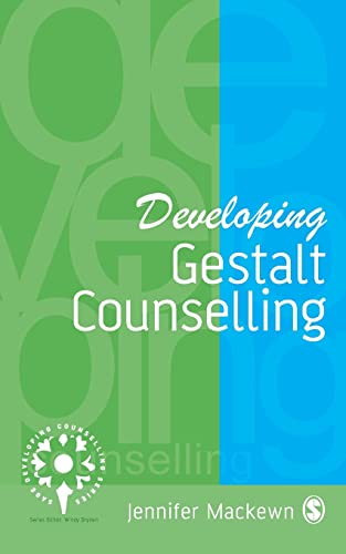 Book cover: "Developing Gestalt Counselling" by Jennifer Mackewn, green and blue.