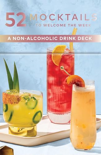 Card deck cover featuring three colorful non-alcoholic drinks in glasses.