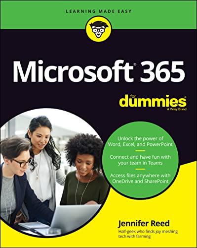 Book cover for Microsoft 365 For Dummies featuring three people working at a laptop.