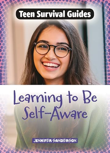 Book cover with a smiling young woman wearing glasses, titled “Learning to Be Self-Aware”.