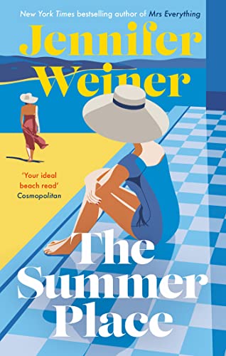 Book cover with illustrated women by a pool and beach scene.