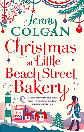 Book cover with festive illustrations, title “Christmas at Little Beach Street Bakery”.