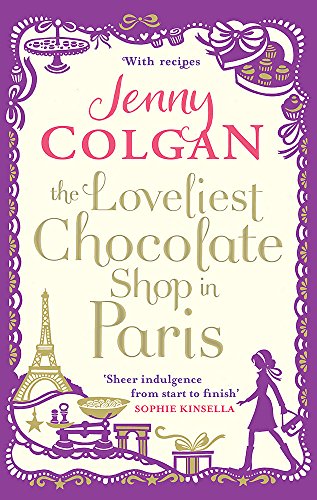 Book cover for The Loveliest Chocolate Shop in Paris by Jenny Colgan with illustrations.