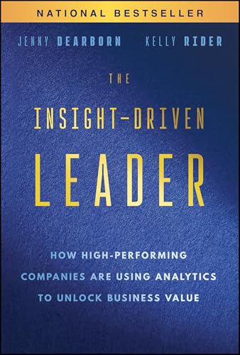 Book cover: “The Insight-Driven Leader” with gold lettering on blue.