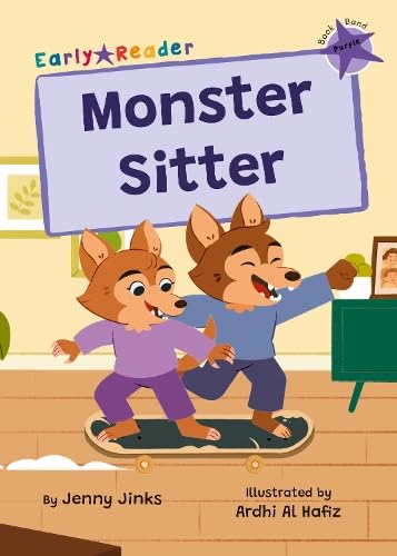 Book cover: "Monster Sitter" with illustration of two wolf children.