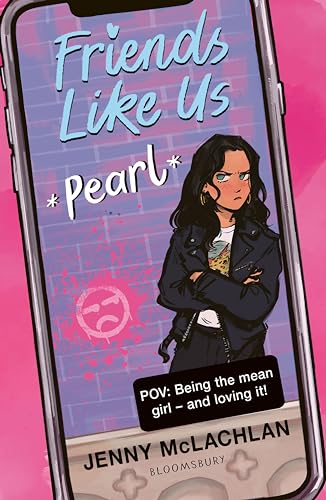 Book cover featuring a smartphone screen showing an illustrated girl with a leather jacket.