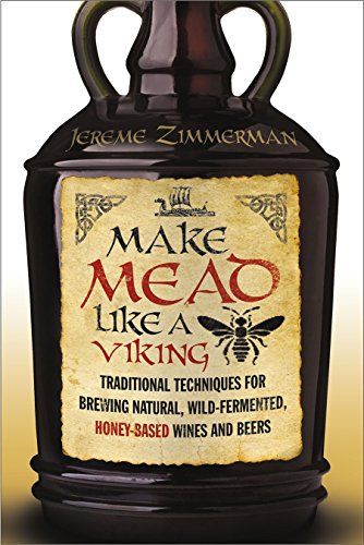 Book cover featuring a dark glass jug with a parchment-style label and bee illustration.