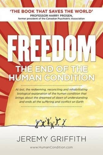 Book cover titled Freedom with a sunburst background and silhouettes of people jumping.
